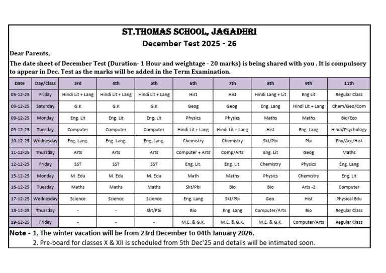Dec Test 2025 | PDF