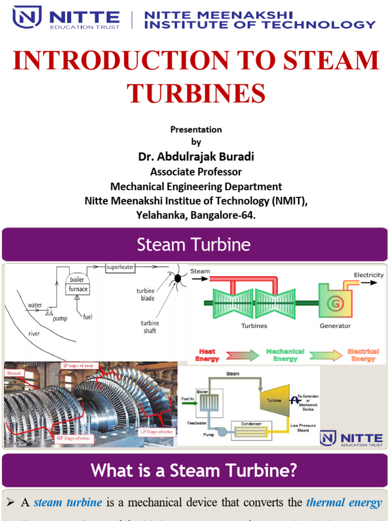 Introduction to Steam Turbines Overview | PDF | Turbine | Steam