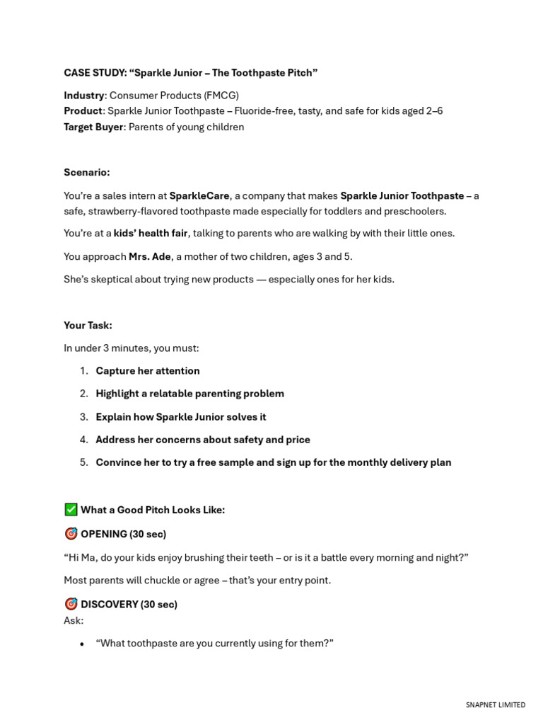 Sales Case Study - June 2025-1 | PDF