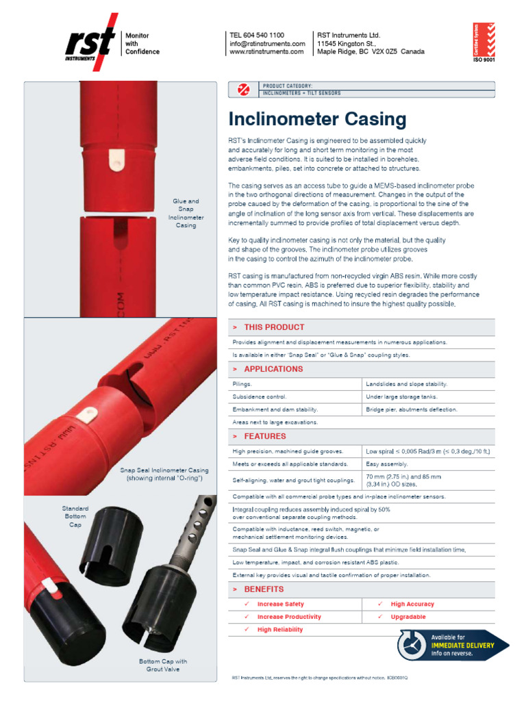 Inclinometer Casing Solutions Guide | PDF | Equipment | Mechanical ...