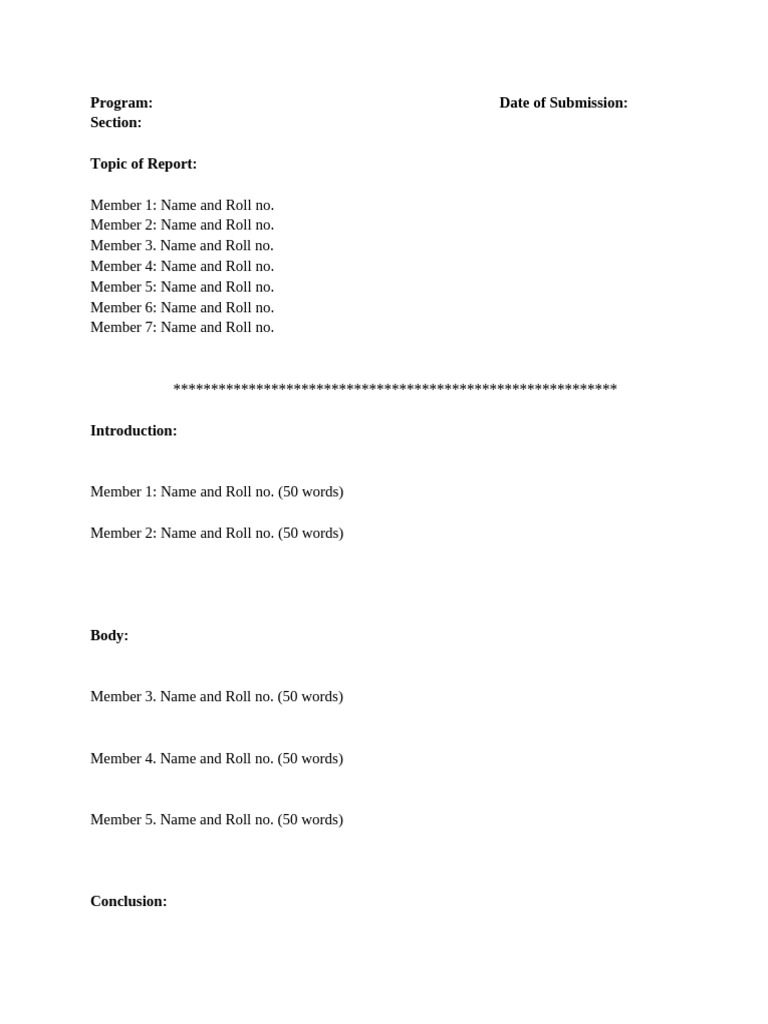 CS 1 Report Format - MO 25 | PDF