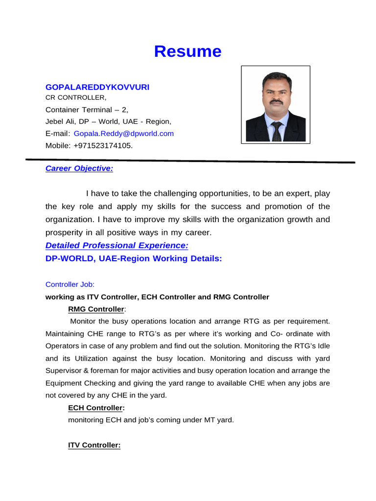 Gopala Reddy Kovvuri's Resume | PDF | Computing