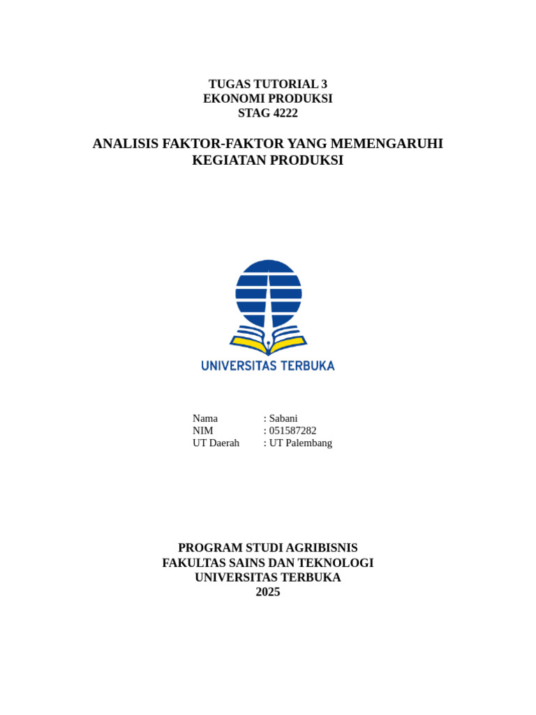 Template Tugas Tutorial 3 | PDF