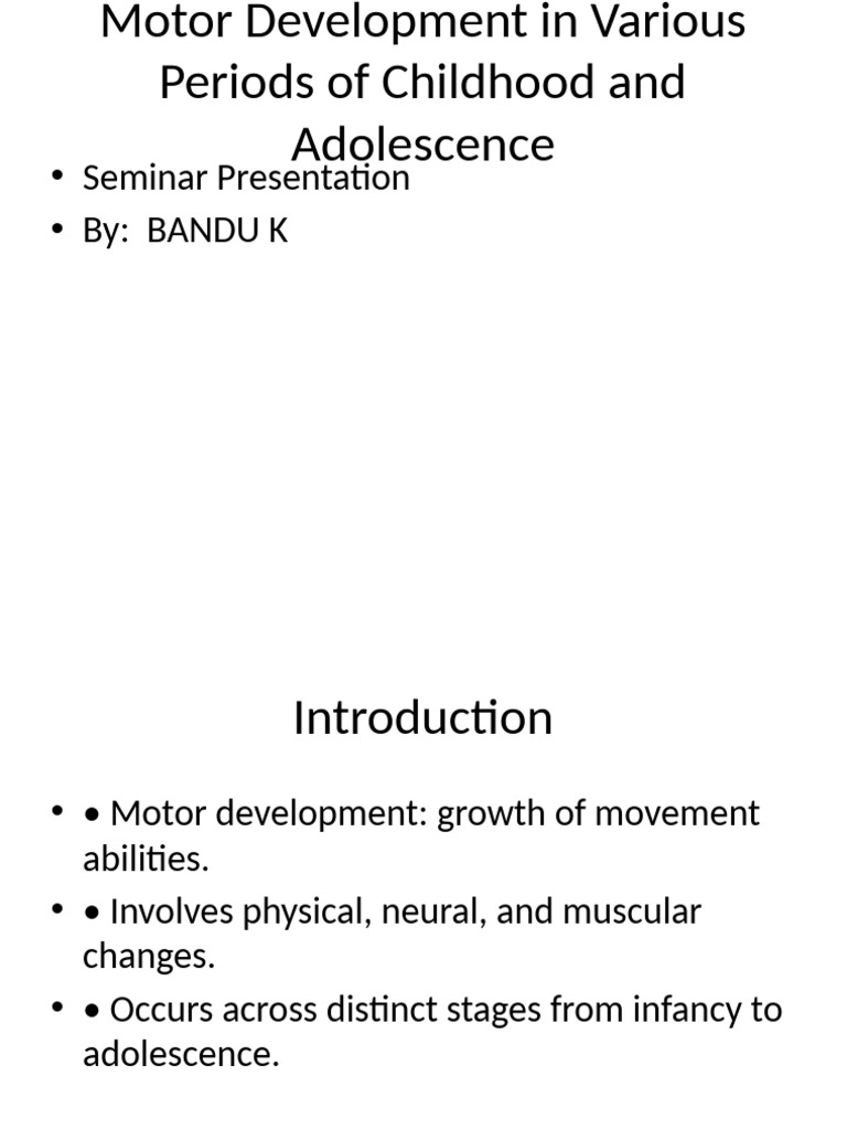Motor Development Stages in Childhood | PDF