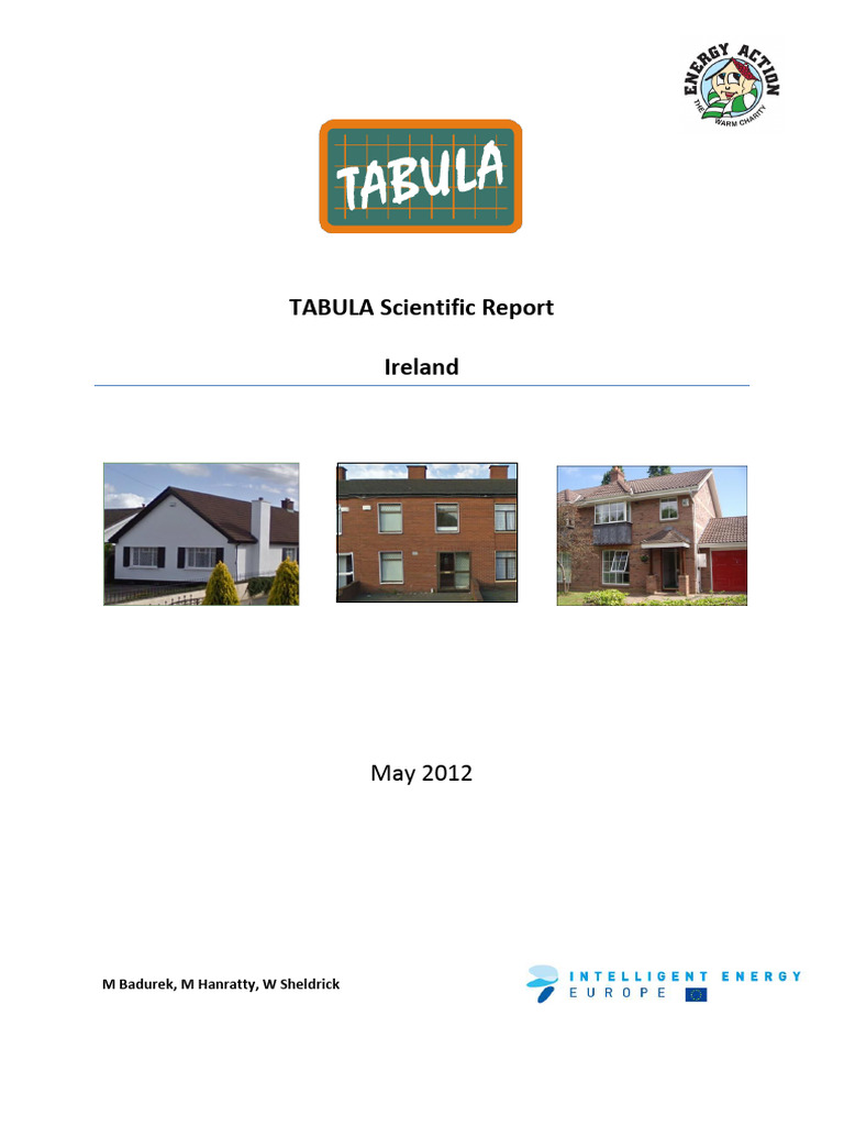 Irish TABULA Project Report 2012 | PDF | Building Insulation | Roof
