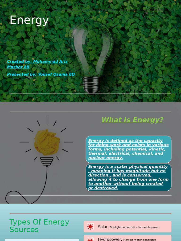 Energy Presentation | PDF | Energy Development | Renewable Energy