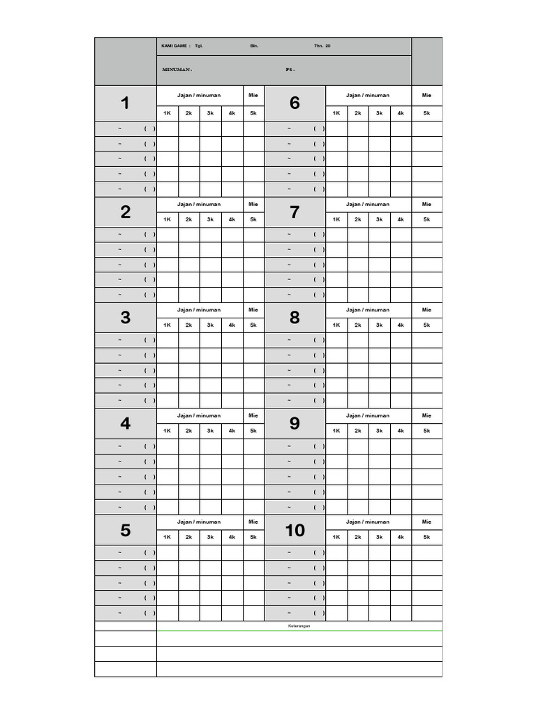 Sampel Catatan Harian | PDF