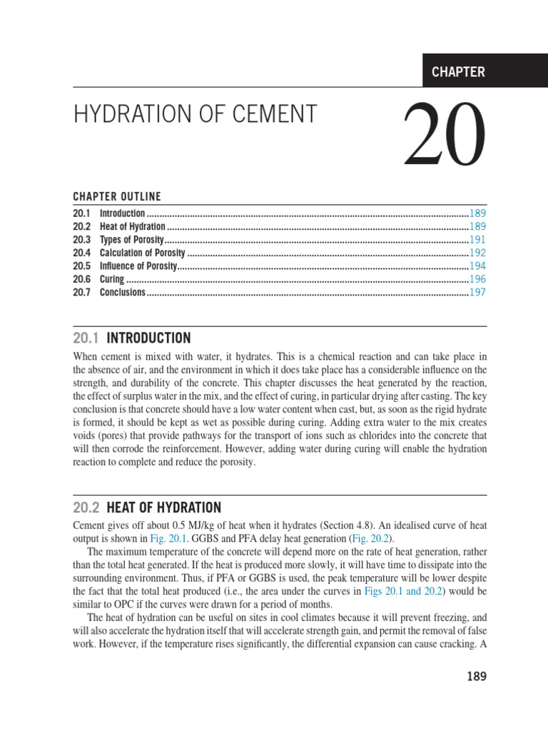 Cement Hydration and Porosity Analysis | PDF | Concrete | Porosity
