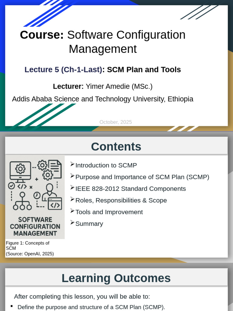 SCM Plan Essentials and Tools Guide | PDF | Version Control | Audit