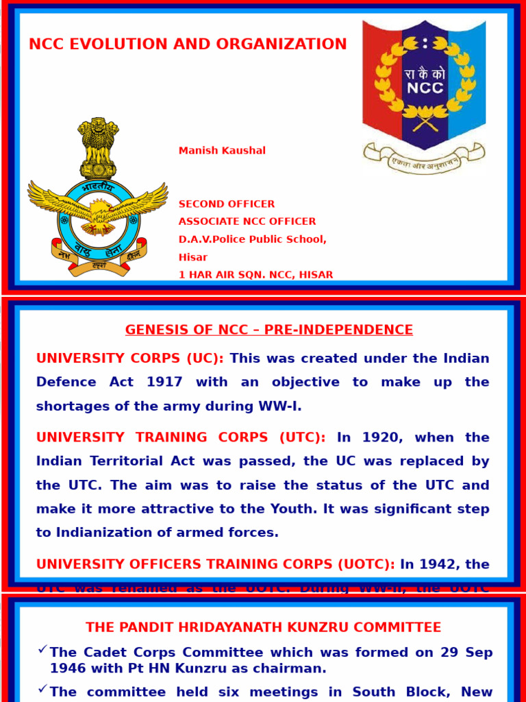 History and Structure of NCC in India | PDF | Military | Military ...