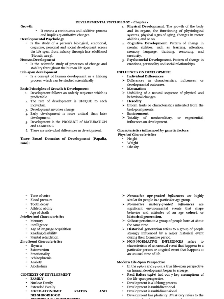 Overview of Developmental Psychology | PDF | Developmental Psychology ...