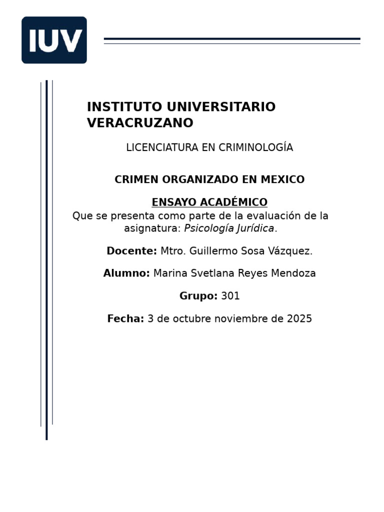 Crimen Organizado en México: Análisis Integral | PDF | Crimen ...