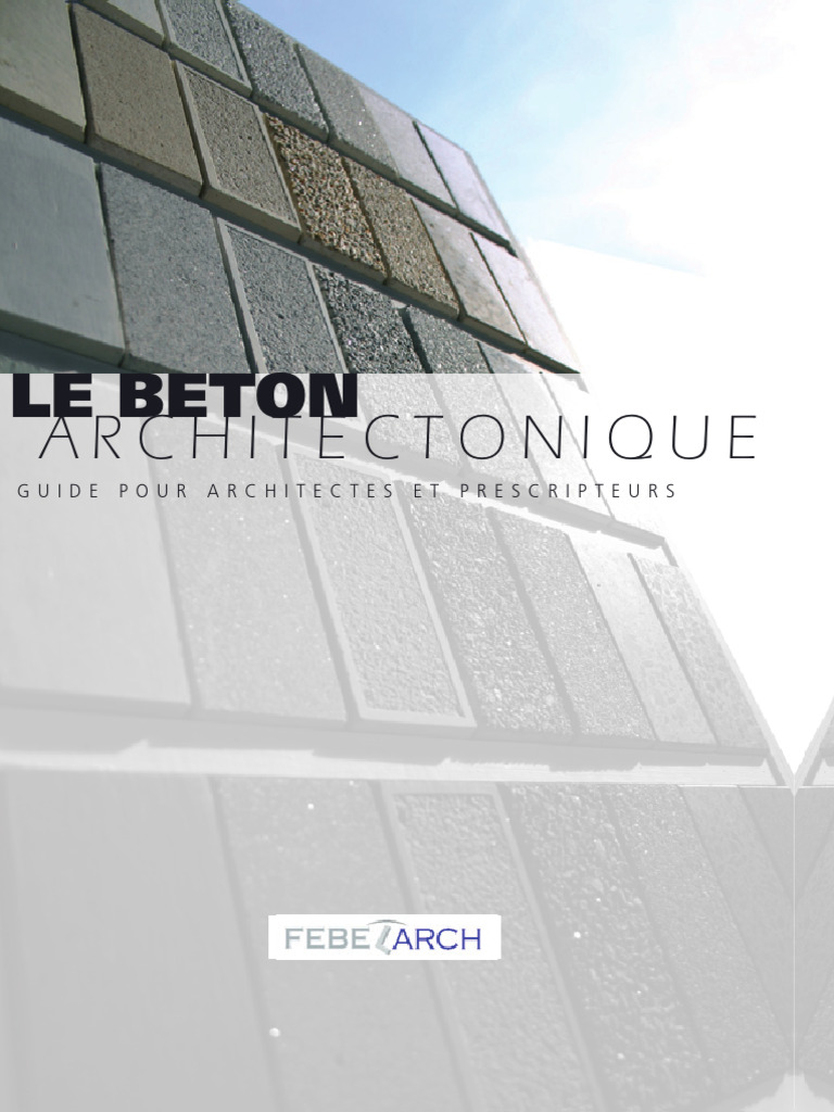 Guide du béton architectonique | PDF | Béton | Ciment