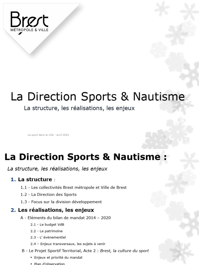 Direction Sports & Nautisme à Brest | PDF | Des sports | Environnement ...