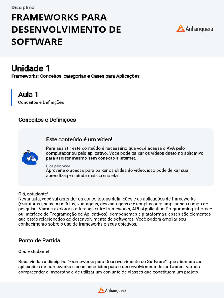 Conceitos de Frameworks em Software | PDF | Framework de software ...
