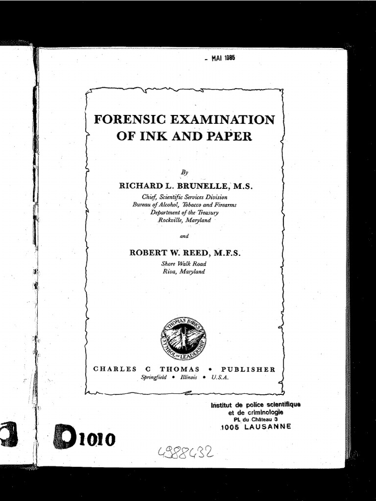 Forensic - Examition of Ink and Paper | PDF