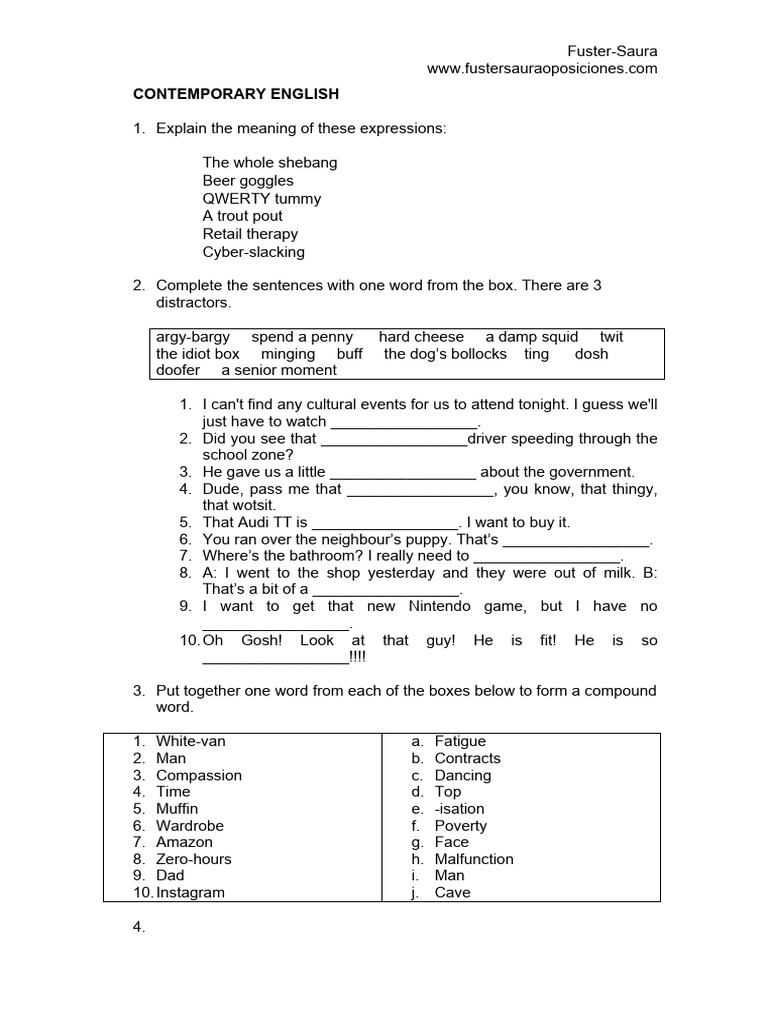 Understanding Contemporary English Expressions | PDF