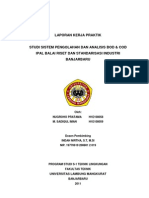 Studi Sistem Pengolahan Dan Analisis Bod & Cod Ipal Balai Riset Dan Standarisasi Industri Banjarbaru (Nugroho Pratama & m.sadiqul Iman)