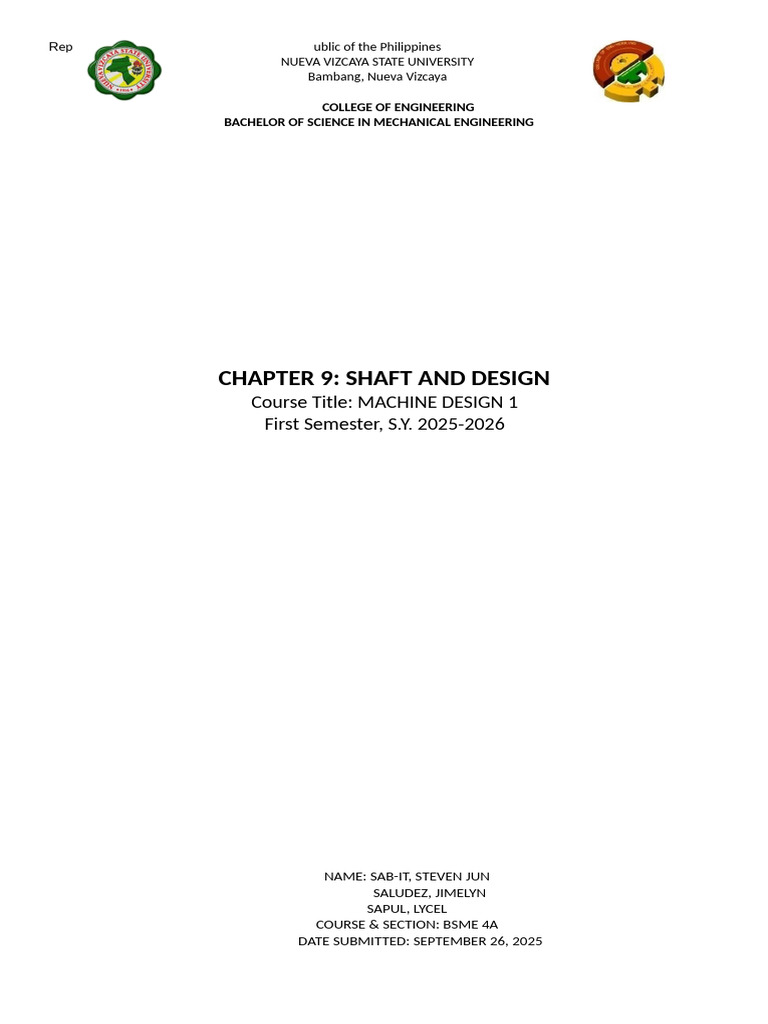 Shaft Design in Mechanical Engineering | PDF | Belt (Mechanical) | Bending