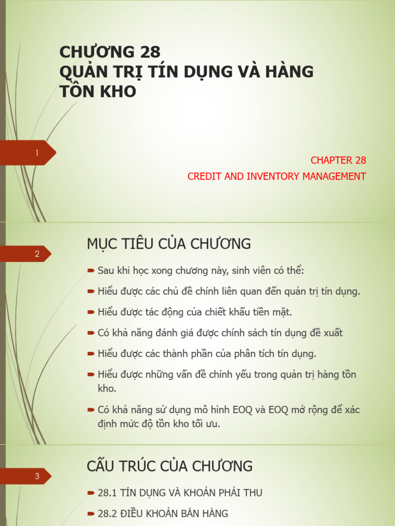 Chapter28 Credit Inventory Management | PDF