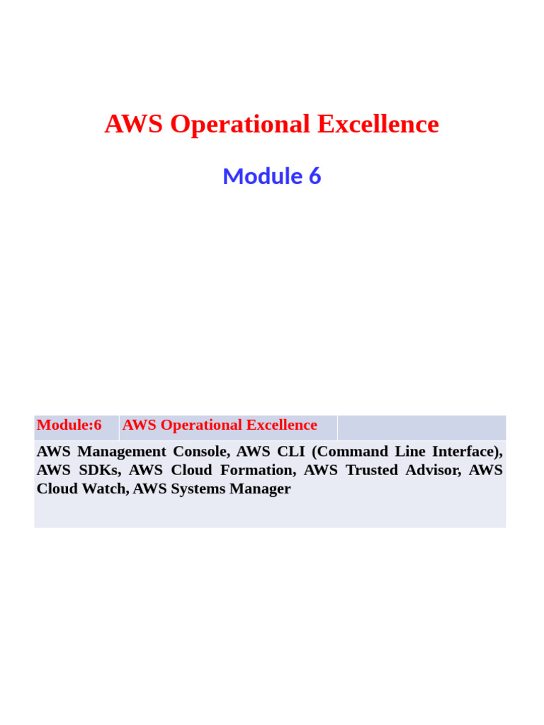 Bece 355l Aws Module 6 | PDF | Amazon Web Services | Software ...