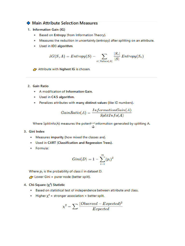 Attribute Selection Measures | PDF