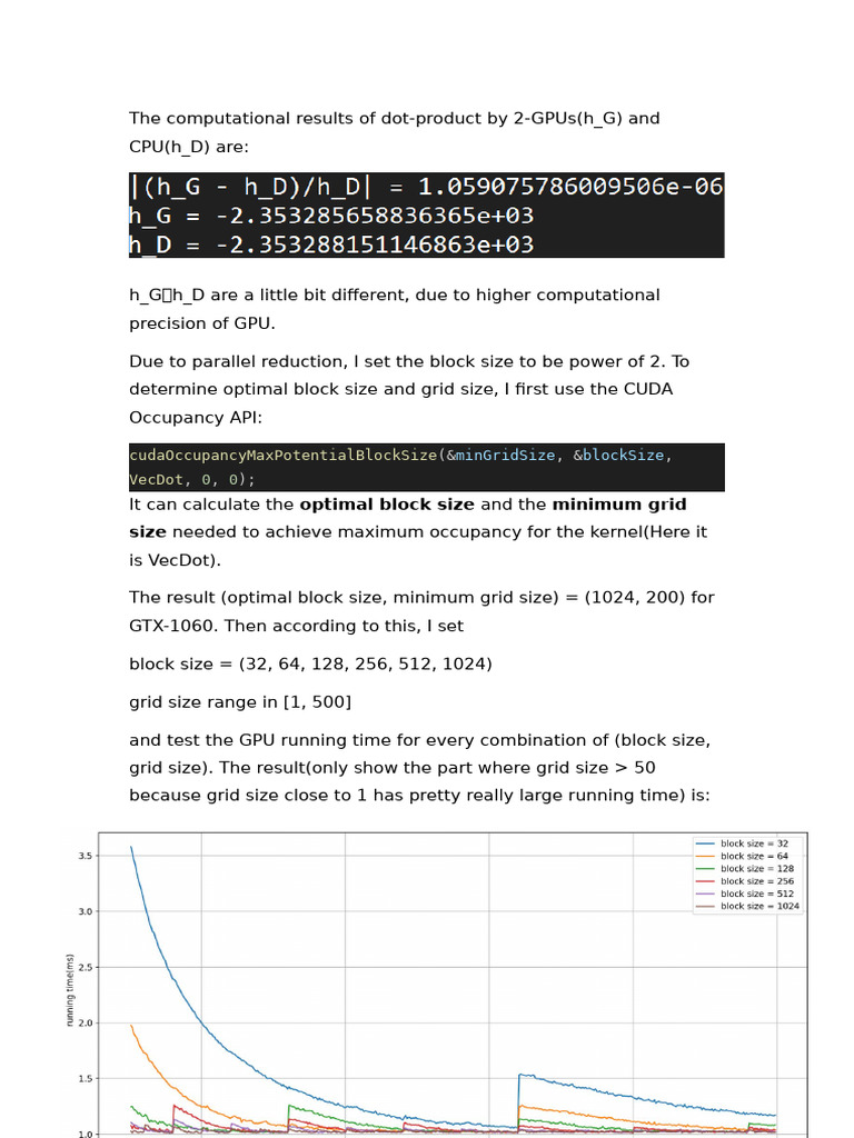 GPU vs CPU Dot-Product Performance Analysis | PDF | Graphics Processing ...