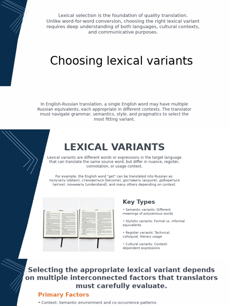 Mastering Lexical Selection in Translation | PDF | Translations | Semantics