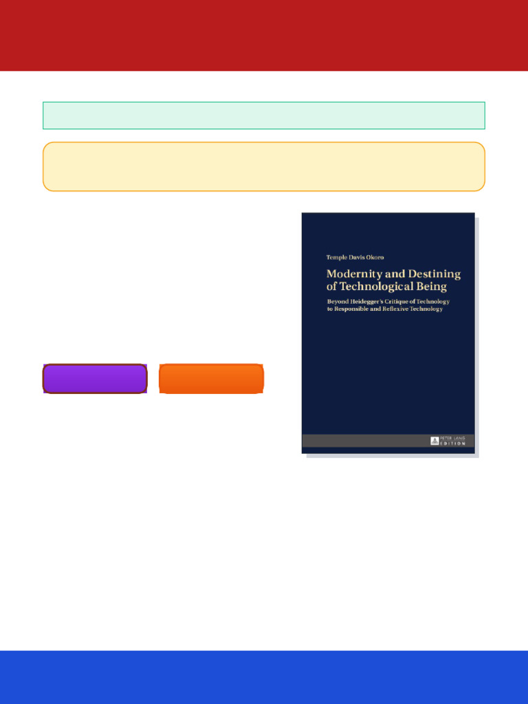 Modernity and destining of technological being beyond Heidegger s ...