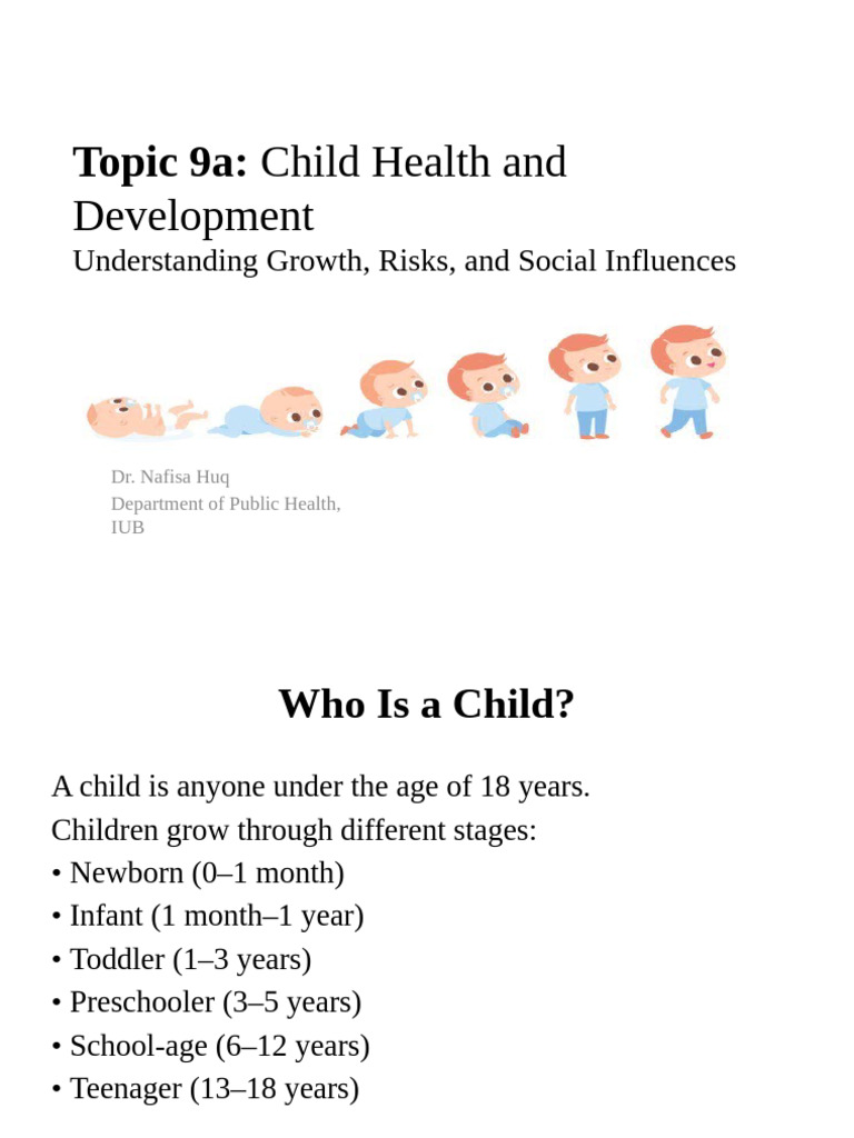 Child Health: Growth, Risks, and Care | PDF | Malnutrition | Infants