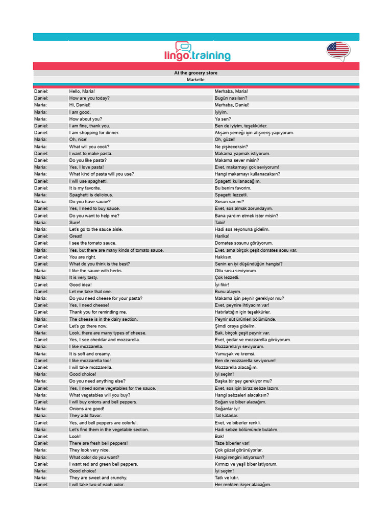 Lingo Training TR en 0001 | PDF