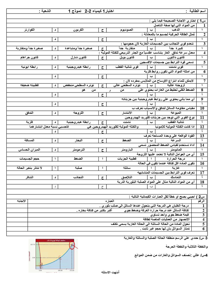 بديل اختبار فصل حالات المادة | PDF