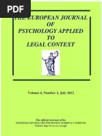 Download The European Journal of Psychology Applied to Legal Context 2012 by Juan Pablo Venegas Gormaz SN95860772 doc pdf