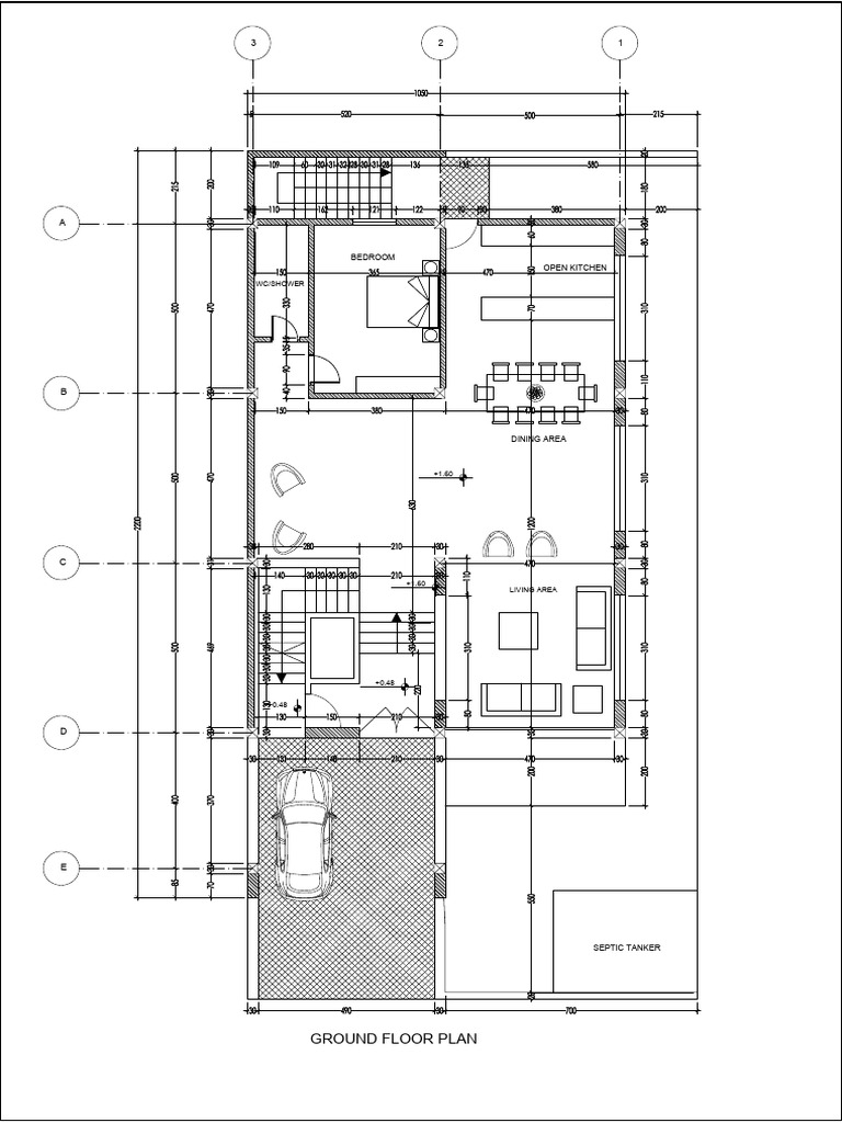 Ground Floor Plan Layout Design | PDF