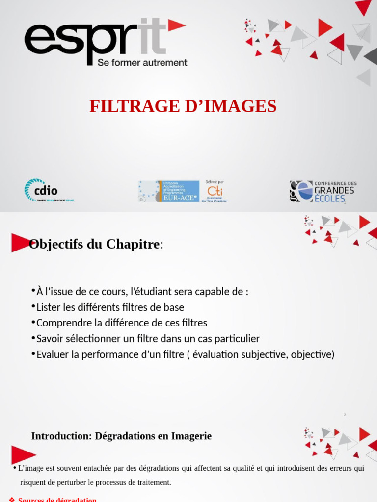 Filtrage d'Images : Techniques et Types | PDF | Convolution | Filtre ...