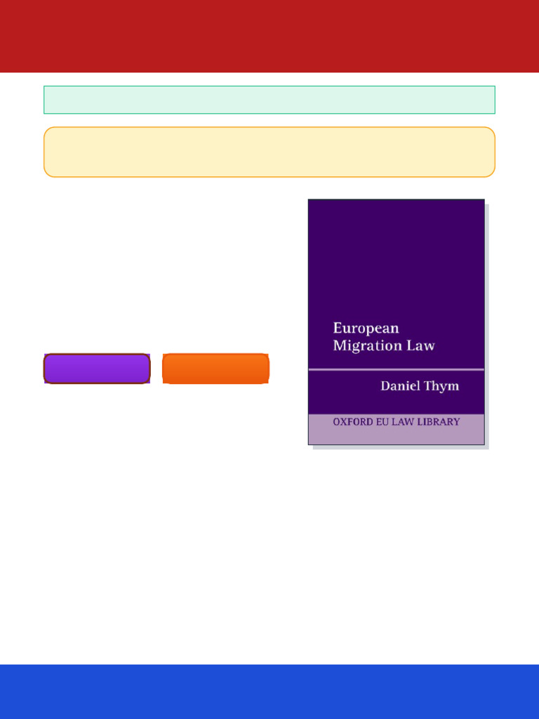 European Migration Law (Oxford European Union Law Library) Daniel Thym ...