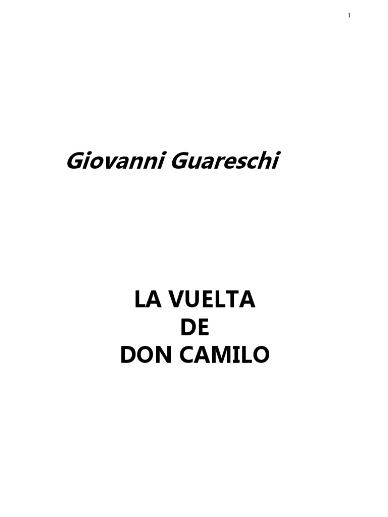 Giovanni Guareschi La Vuelta de Don Camilo PDF Penitencia orador del Señor