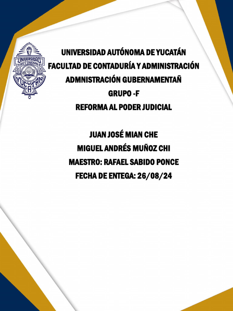 Reforma al Poder Judicial en México 2024 | PDF | Gobernancia | Justicia