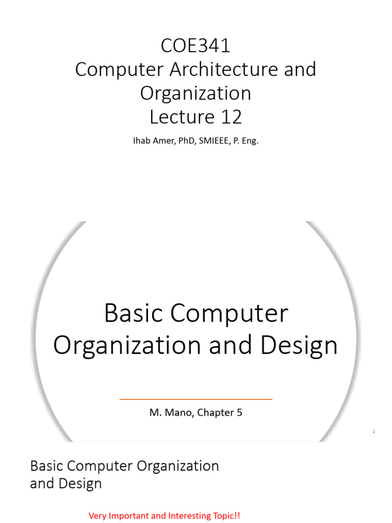 Coe341 L12 | PDF | Computing | Computer Engineering