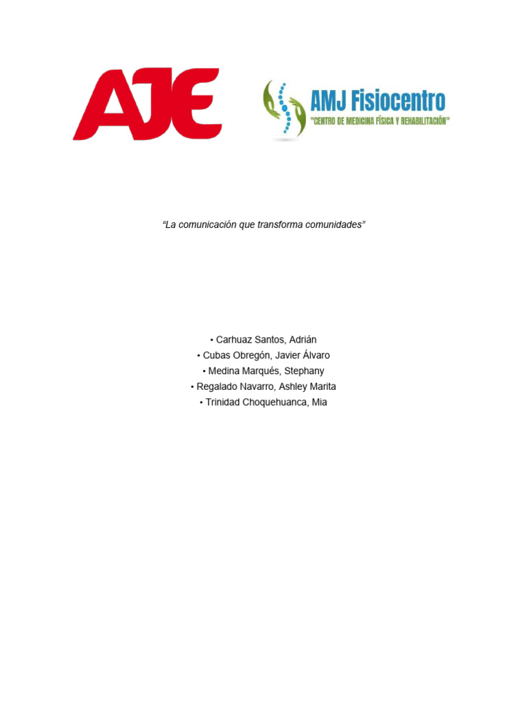 Analisis Comunicacion Corporativa AJE AMJ | PDF | Business ...