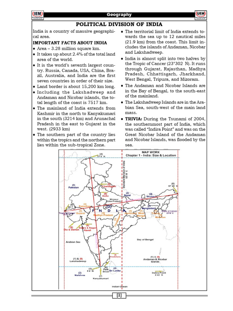 Political Geography of India Explained | PDF | Kashmir | Physical Geography