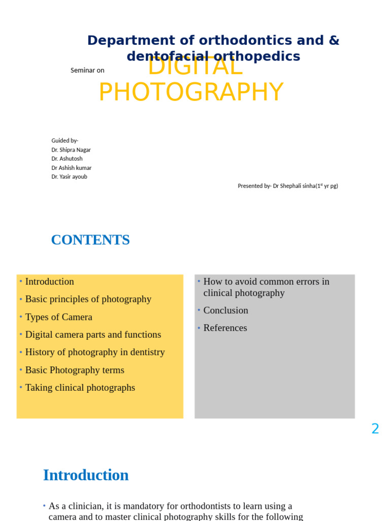 Digital Photography in Orthodontics Guide | PDF | Camera | Digital ...