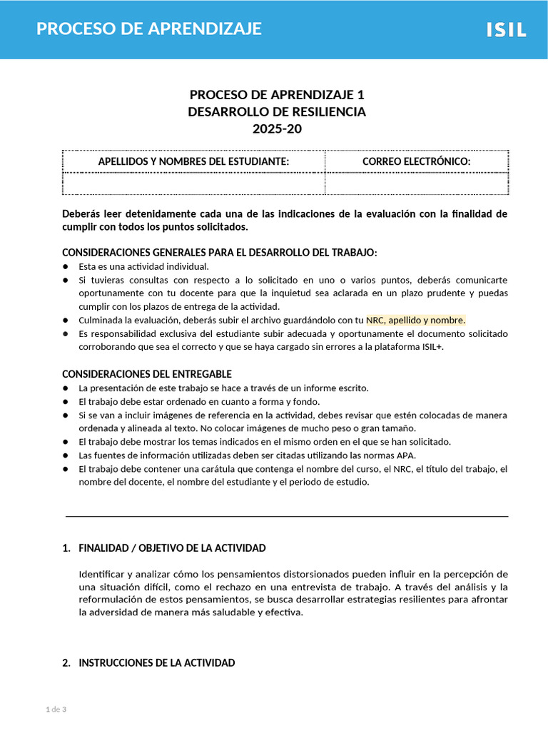 Proceso de Aprendizaje 1 | PDF | Las emociones | Aprendizaje