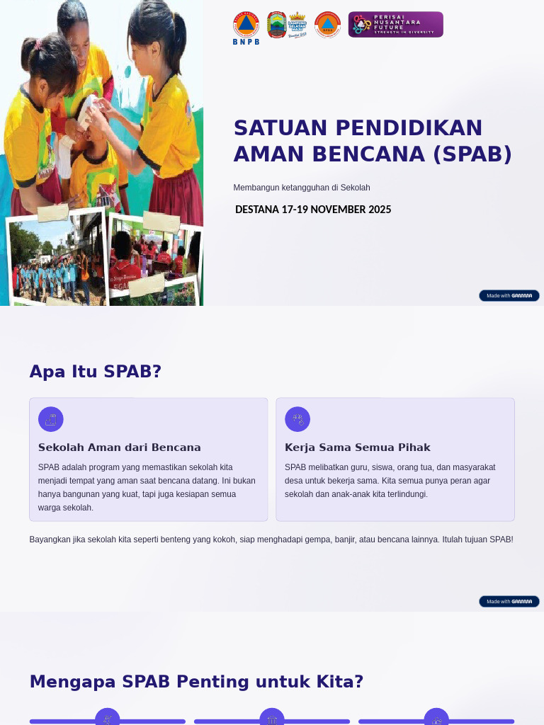 Satuan Pendidikan Aman Bencana Spab Ok | PDF