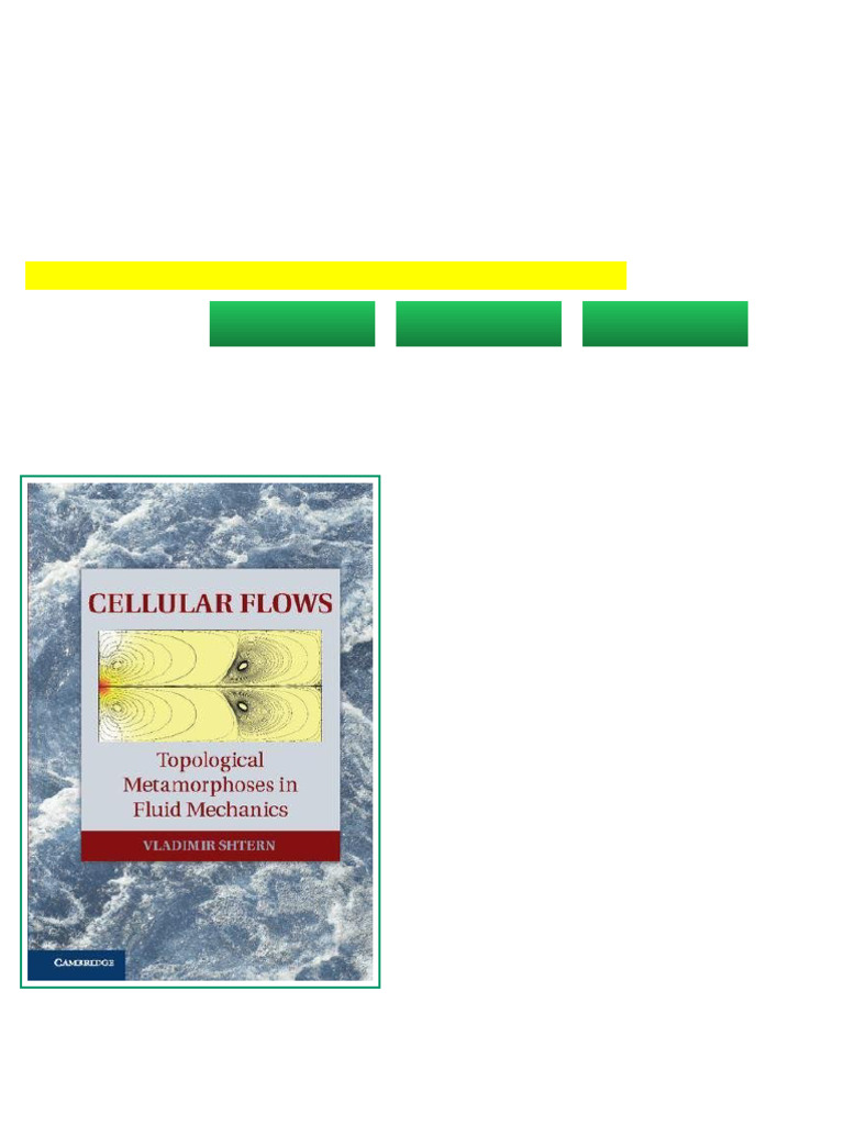 (Ebook) Cellular Flows: Topological Metamorphoses in Fluid Mechanics by ...