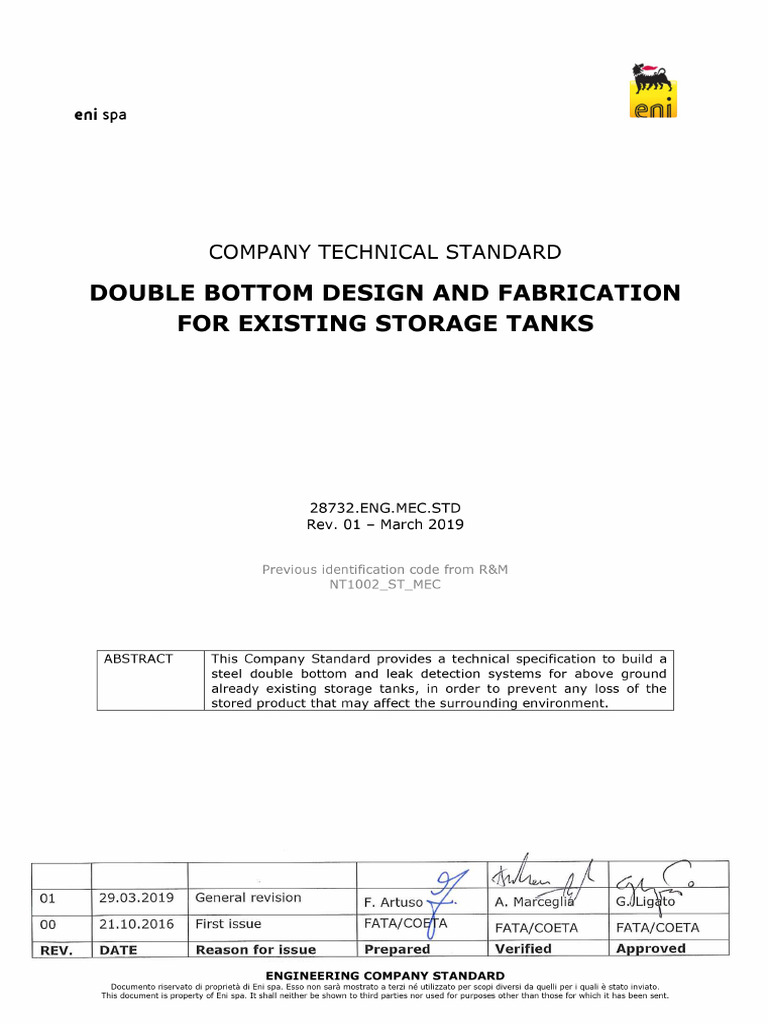 Eni Spa Engineering Standards Document | PDF | Nondestructive Testing ...