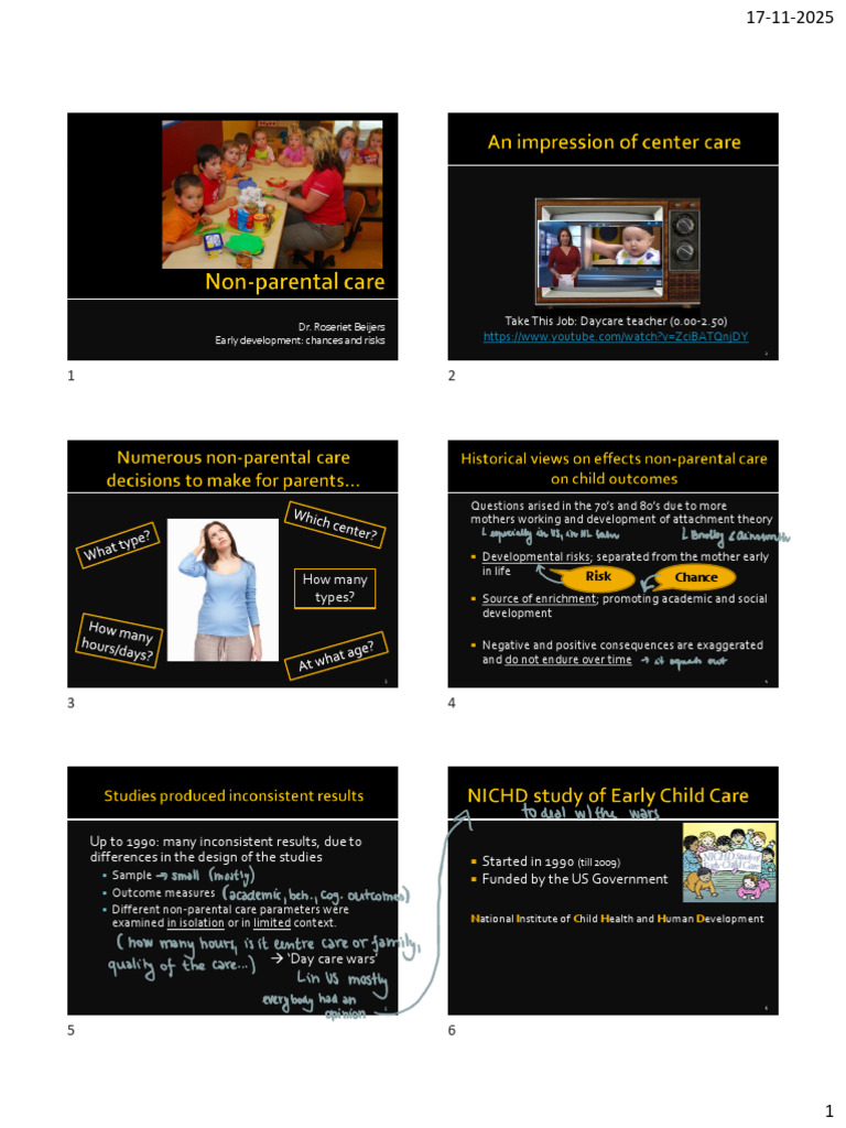 Childcare Impact on Early Development | PDF | Child Care | Attachment ...