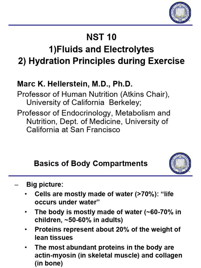 Hydration and Electrolyte Balance in Exercise | PDF | Electrolyte | Kidney
