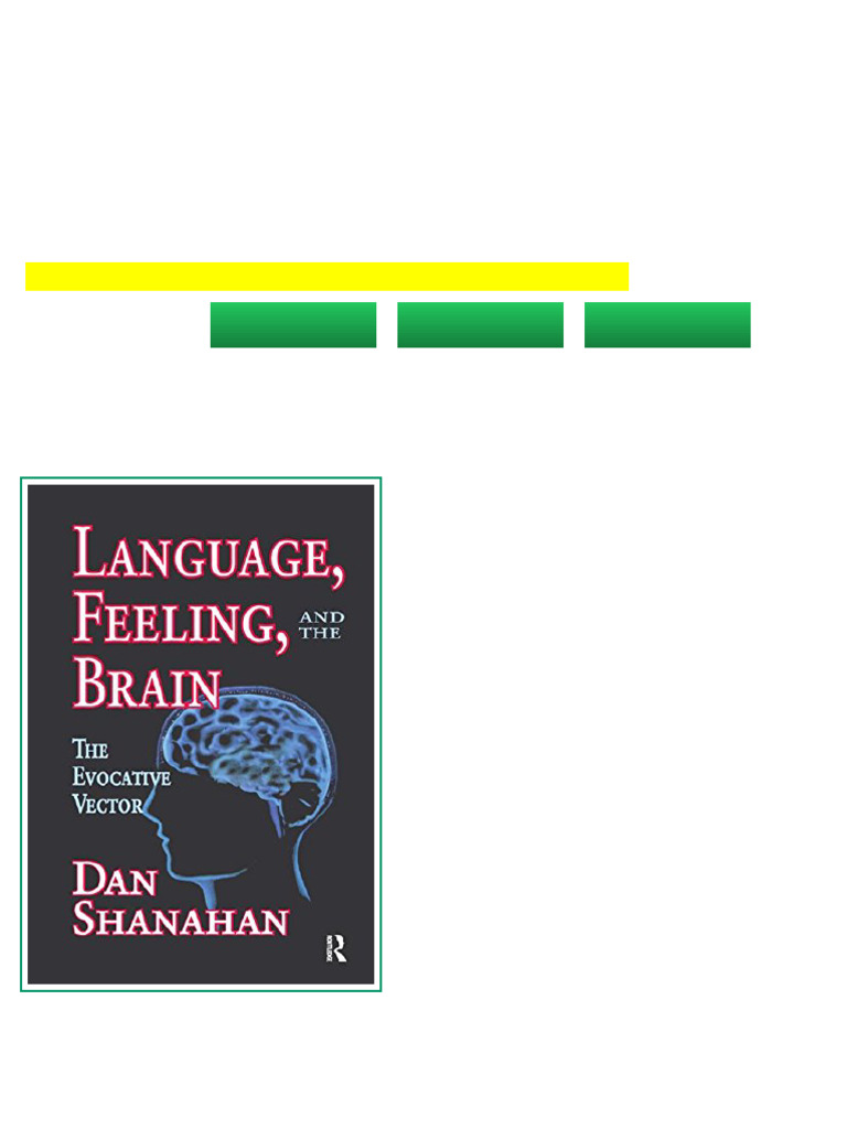 (Ebook) Language, Feeling, and The Brain: The Evocative Vector by ...