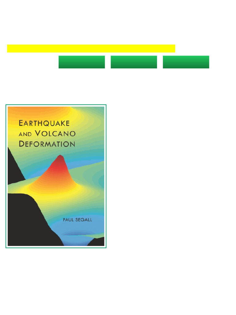 Earthquake and Volcano Deformation Paul Segall pdf version | PDF